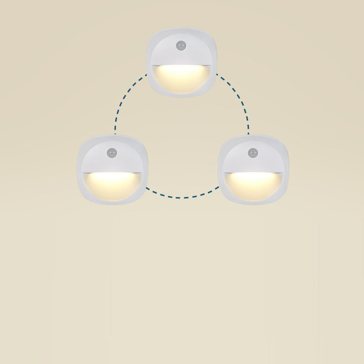 Lampe murale moderne minimaliste en ABS carré avec LED magnétique USB à capteur humain pour chambre à coucher 