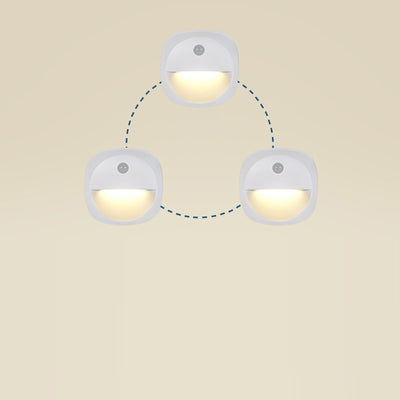 Modern Minimalist ABS Square Magnetic LED USB Human Sensor Night Light Wall Sconce Lamp For Bedroom