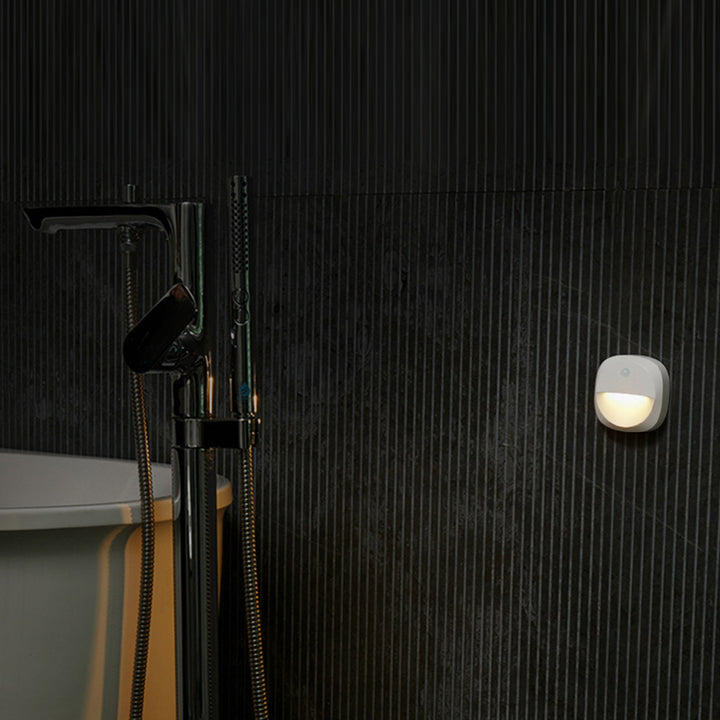 Lampe murale moderne minimaliste en ABS carré avec LED magnétique USB à capteur humain pour chambre à coucher 