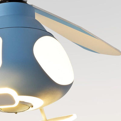 مروحة سقف للأطفال مع ضوء LED من الأكريليك والحديد بتصميم كرتوني إبداعي معاصر لغرفة النوم 