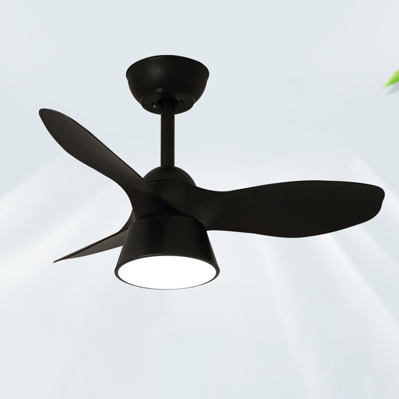 Moderner minimalistischer runder Acrylschirm PVC Ventilator LED Downrods Deckenventilator Licht für Schlafzimmer 