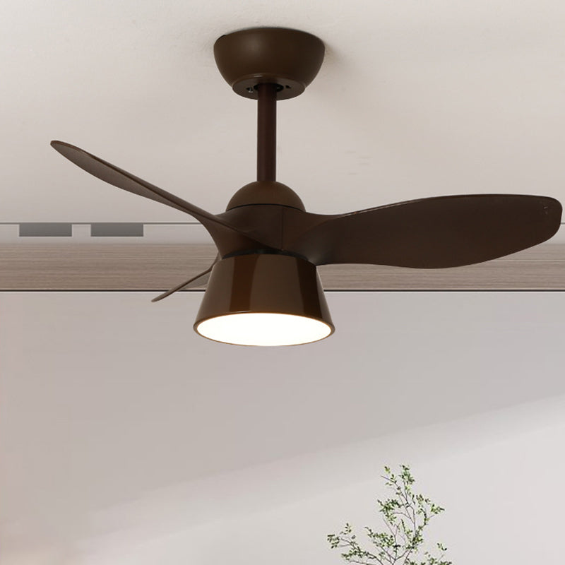 Moderner minimalistischer runder Acrylschirm PVC Ventilator LED Downrods Deckenventilator Licht für Schlafzimmer 