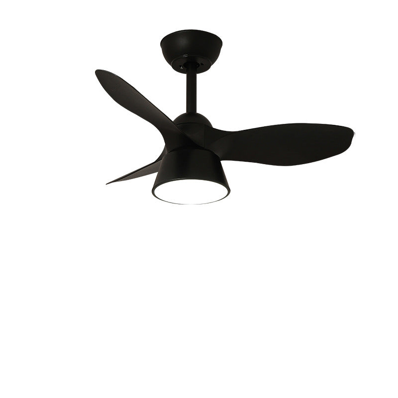 Moderner minimalistischer runder Acrylschirm PVC Ventilator LED Downrods Deckenventilator Licht für Schlafzimmer 