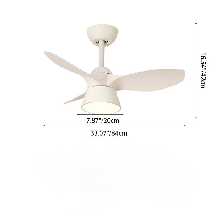 Ventilador de techo con luz LED y varillas de extensión, con pantalla acrílica redonda minimalista moderna de PVC para dormitorio 