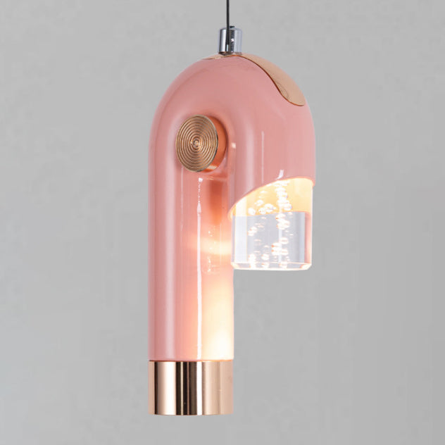 Lustre à LED en forme de U avec crochet en aluminium scandinave contemporain pour chambre 
