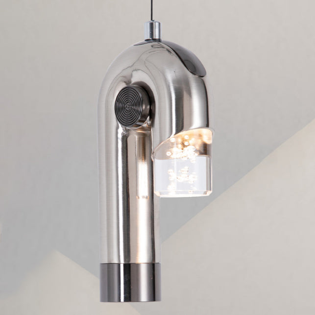 Lustre à LED en forme de U avec crochet en aluminium scandinave contemporain pour chambre 
