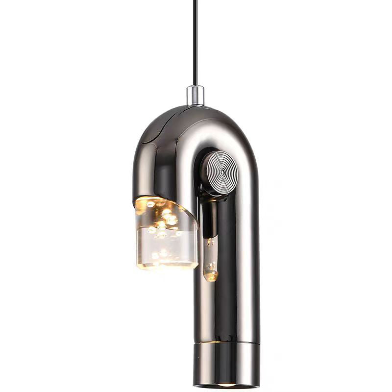 Lustre à LED en forme de U avec crochet en aluminium scandinave contemporain pour chambre 