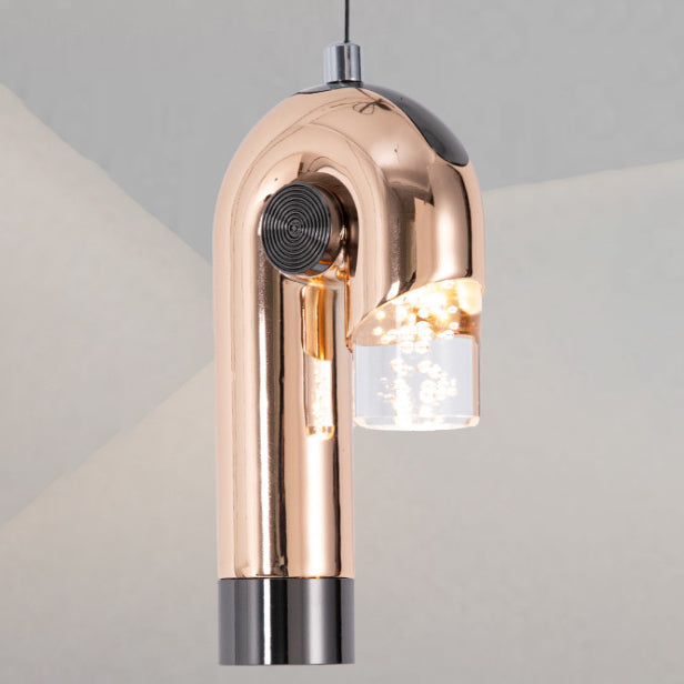 Lustre à LED en forme de U avec crochet en aluminium scandinave contemporain pour chambre 