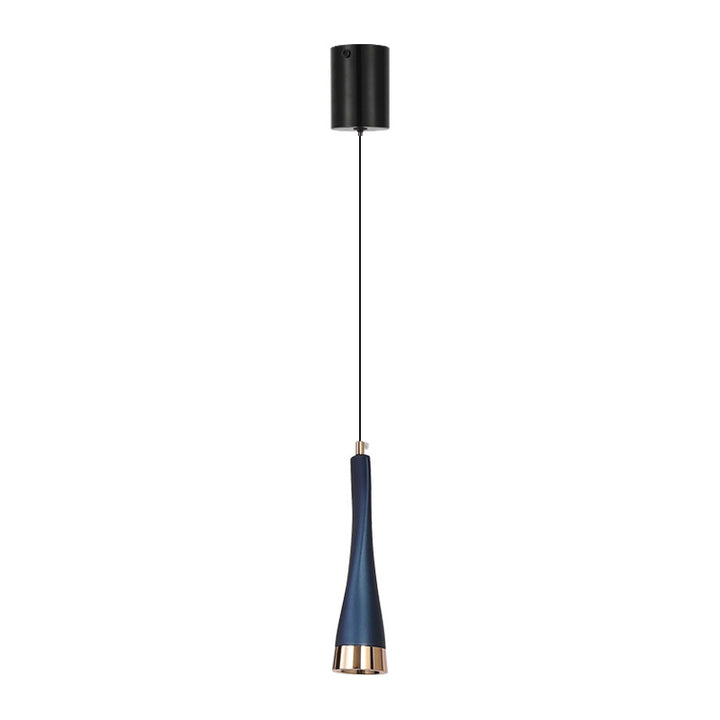 Contemporary Scandinavian Liftable Aluminum Long Strip LED Pendant Light For Bedroom