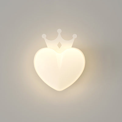 Zeitgenössische kreative PE Crown Herz Schatten Eisen LED Wandleuchte Lampe für Wohnzimmer 