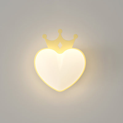Zeitgenössische kreative PE Crown Herz Schatten Eisen LED Wandleuchte Lampe für Wohnzimmer 