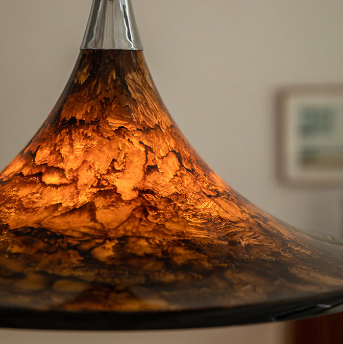 Contemporary Creative Lava Trumpet Acrylic Shade 1-Light Pendant Light For Dining Room