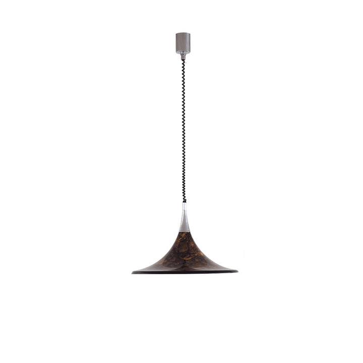 Suspension Luminaire Contemporain Créatif en Acrylique avec Abat-Jour en Forme de Trompette de Lave à 1 Lumière pour Salle à Manger 