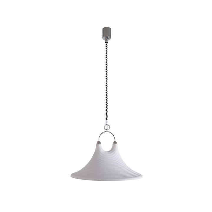 Suspension Luminaire Contemporain Créatif en Acrylique avec Abat-Jour en Forme de Trompette de Lave à 1 Lumière pour Salle à Manger 