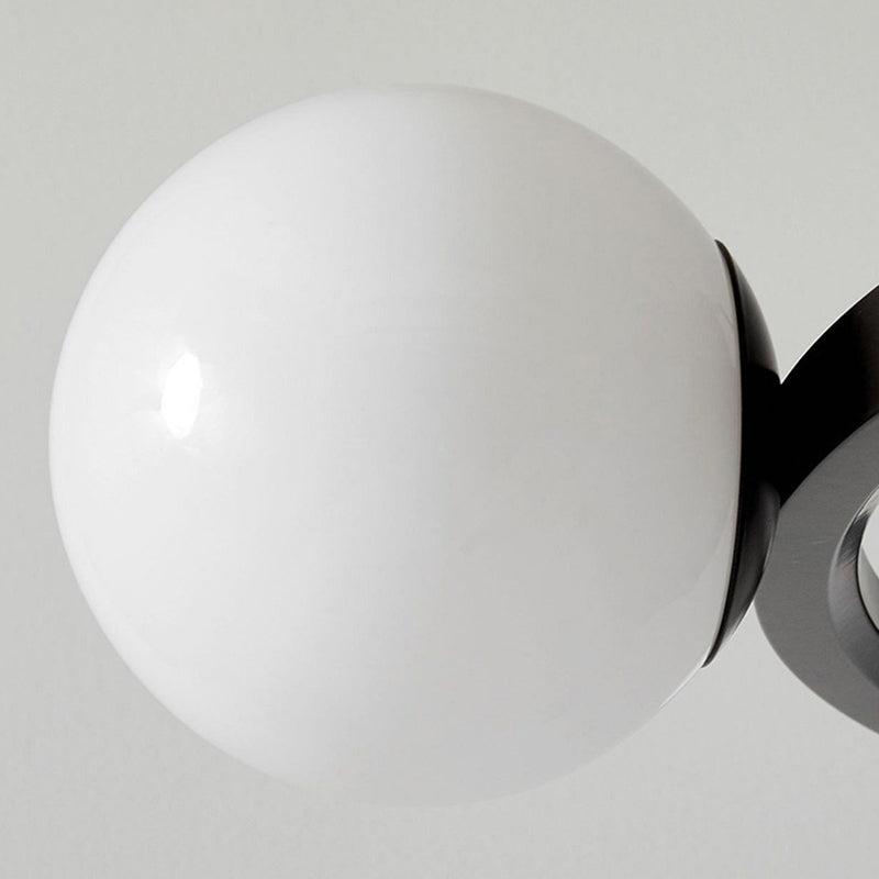 Moderner Mid-Century Eisen runder Stoff Glasschirm 5-Licht Kronleuchter für Wohnzimmer 