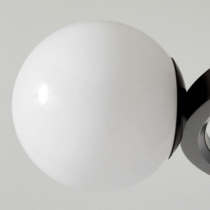 Moderner Mid-Century Eisen runder Stoff Glasschirm 5-Licht Kronleuchter für Wohnzimmer 
