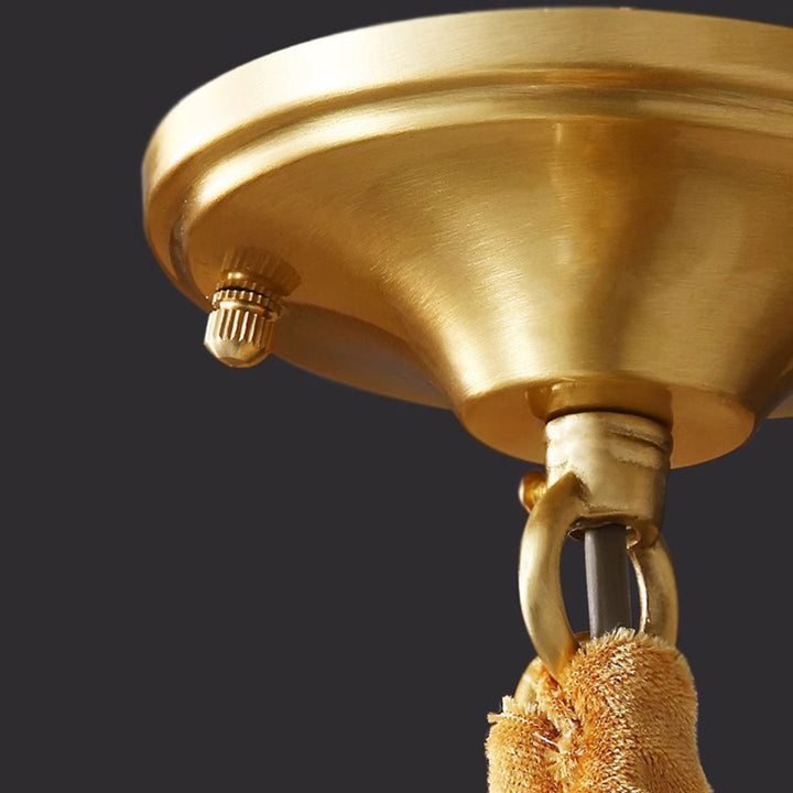 Moderner Luxus Messingrahmen Milchglas Rundschirm 5-Licht Kronleuchter für Wohnzimmer 