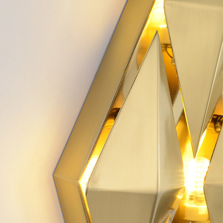 Lustre mural à 9 lumières avec abat-jour en diamant et matériel éblouissant de luxe contemporain pour salon 