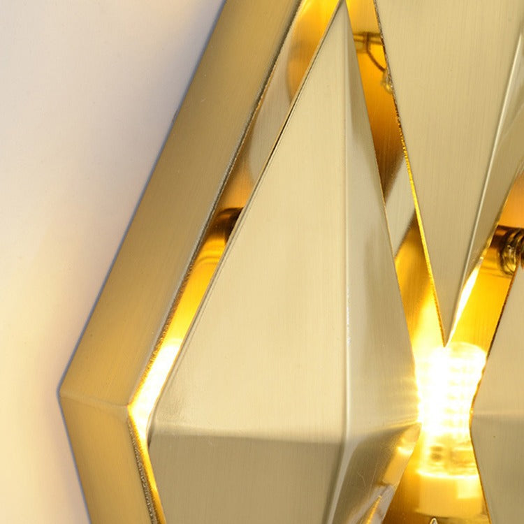 Lustre mural à 9 lumières avec abat-jour en diamant et matériel éblouissant de luxe contemporain pour salon 