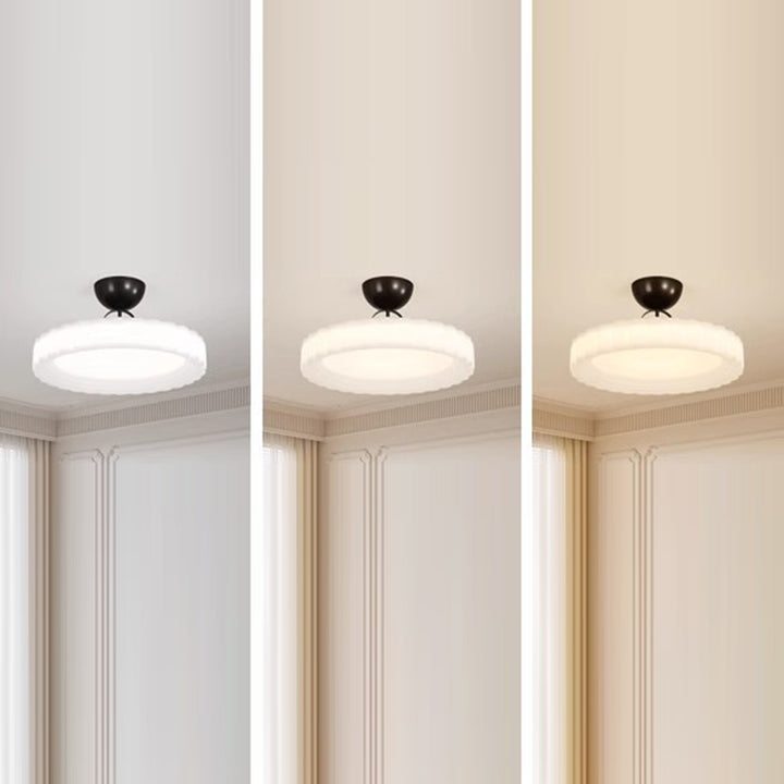 Moderne Einfachheit Wolken PE Schatten Eisen LED Semi-Flush Mount Deckenleuchte für Schlafzimmer 