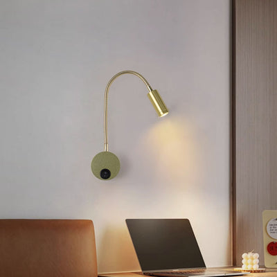 Applique murale LED moderne minimaliste à bras lumineux en fer et aluminium rotatif à 360° pour chambre 