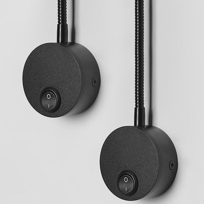 Applique murale LED moderne minimaliste à bras lumineux en fer et aluminium rotatif à 360° pour chambre 