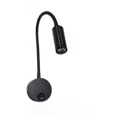 Applique murale LED moderne minimaliste à bras lumineux en fer et aluminium rotatif à 360° pour chambre 