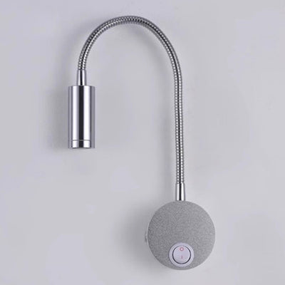 Applique murale LED moderne minimaliste à bras lumineux en fer et aluminium rotatif à 360° pour chambre 