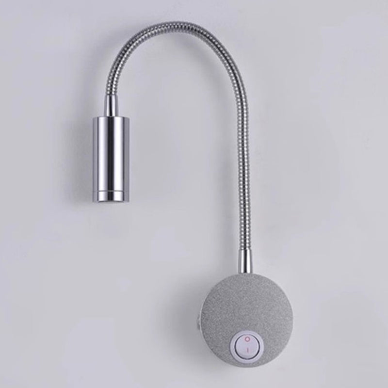 Applique murale LED moderne minimaliste à bras lumineux en fer et aluminium rotatif à 360° pour chambre 