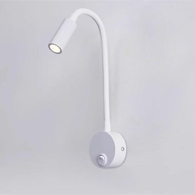 Applique murale LED moderne minimaliste à bras lumineux en fer et aluminium rotatif à 360° pour chambre 