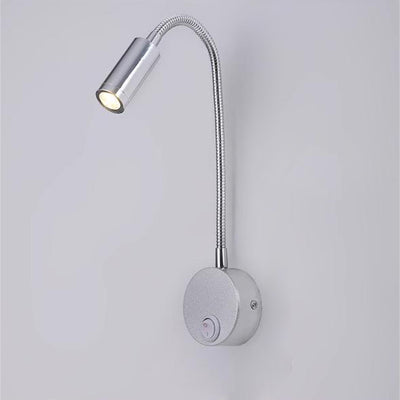Applique murale LED moderne minimaliste à bras lumineux en fer et aluminium rotatif à 360° pour chambre 