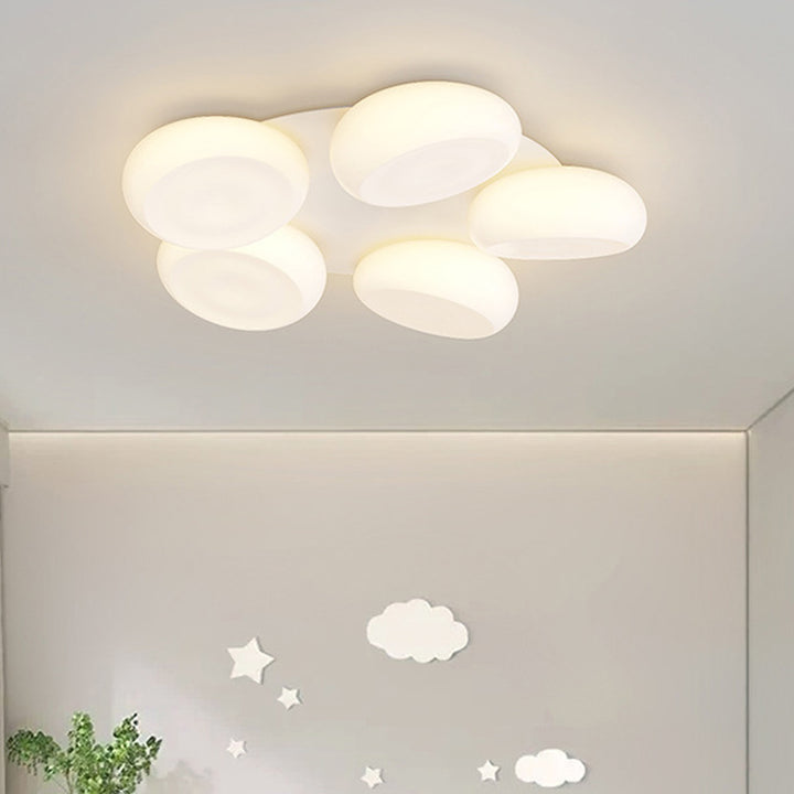 Zeitgenössische nordische Eisen-Acryl-runde LED-Unterputz-Deckenleuchte für Schlafzimmer 