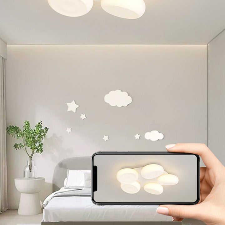 Zeitgenössische nordische Eisen-Acryl-runde LED-Unterputz-Deckenleuchte für Schlafzimmer 