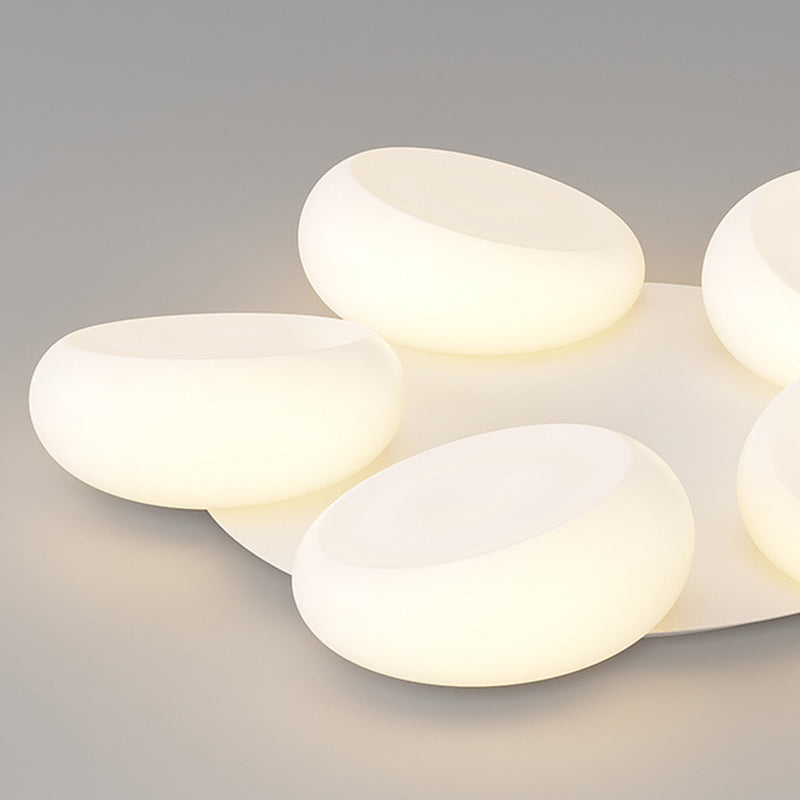 Zeitgenössische nordische Eisen-Acryl-runde LED-Unterputz-Deckenleuchte für Schlafzimmer 