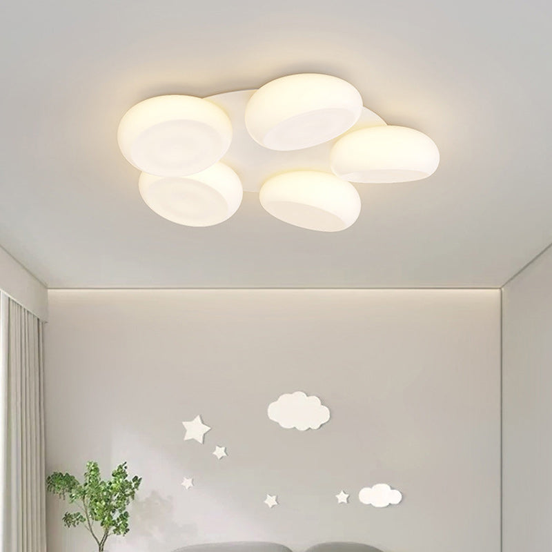 Zeitgenössische nordische Eisen-Acryl-runde LED-Unterputz-Deckenleuchte für Schlafzimmer 