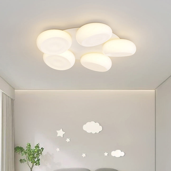 Zeitgenössische nordische Eisen-Acryl-runde LED-Unterputz-Deckenleuchte für Schlafzimmer 