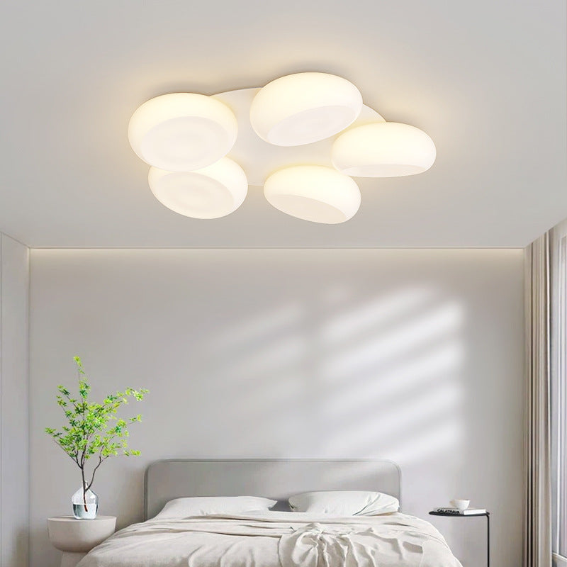 Zeitgenössische nordische Eisen-Acryl-runde LED-Unterputz-Deckenleuchte für Schlafzimmer 