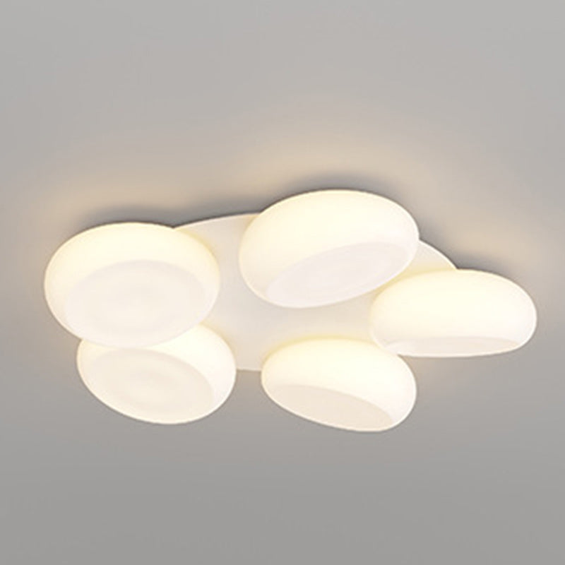 Zeitgenössische nordische Eisen-Acryl-runde LED-Unterputz-Deckenleuchte für Schlafzimmer 