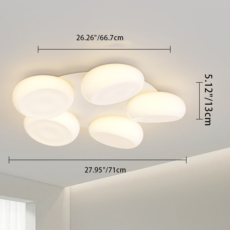 Zeitgenössische nordische Eisen-Acryl-runde LED-Unterputz-Deckenleuchte für Schlafzimmer 