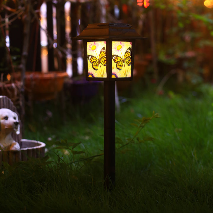 Lumière à insérer de pelouse étanche à LED solaire avec motif de hibou carré industriel contemporain pour patio extérieur 