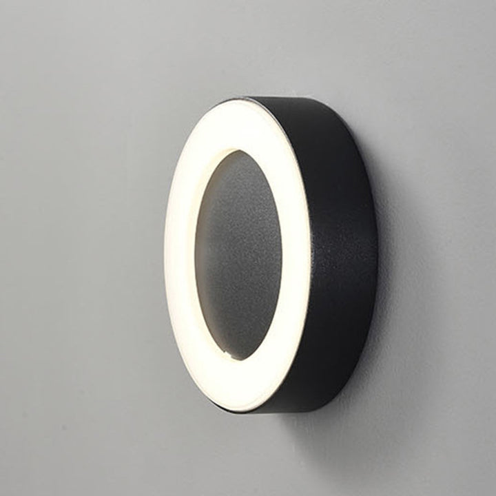 Zeitgenössische Einfachheit Oval Aluminium Acryl LED Outdoor Wandleuchte Lampe Für Outdoor Patio 