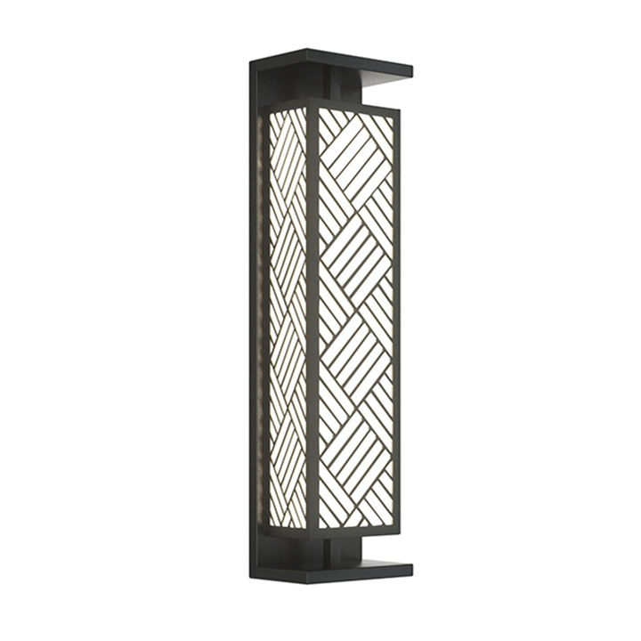 Zeitgenössische Luxus Edelstahl Imitation Marmor Cuboid Shade 1-Licht Außenwandleuchte Lampe für den Garten 