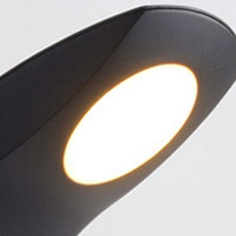 مصباح حائط خارجي مقاوم للماء LED من الألومنيوم المنحني بتصميم حديث بسيط للحديقة 