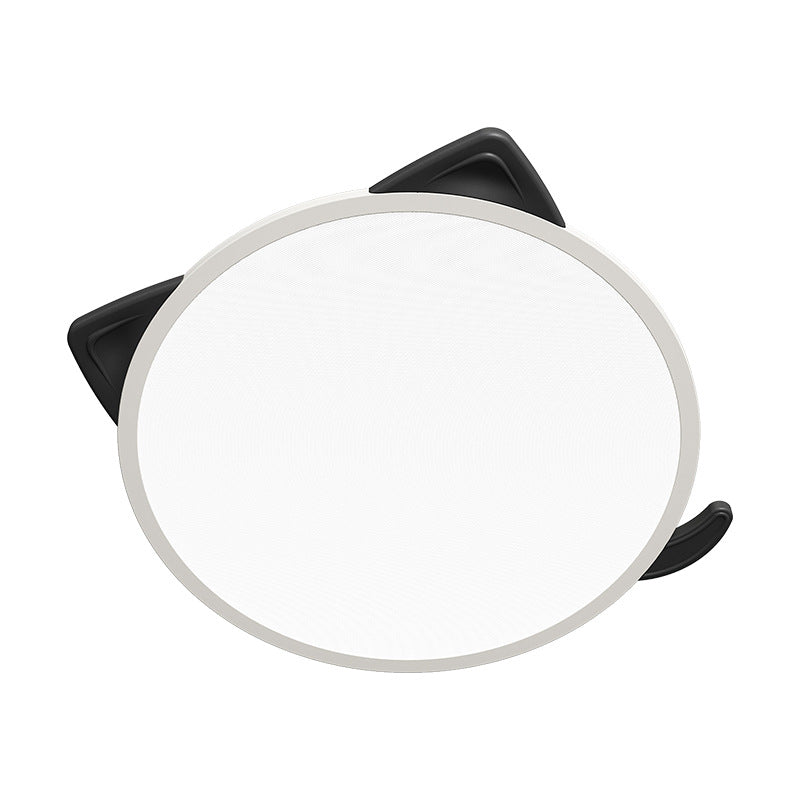 Luz de techo LED empotrada redonda de hierro y aluminio con diseño de gato de dibujos animados nórdico contemporáneo para sala de estar 