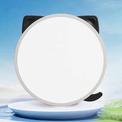 Luz de techo LED empotrada redonda de hierro y aluminio con diseño de gato de dibujos animados nórdico contemporáneo para sala de estar 