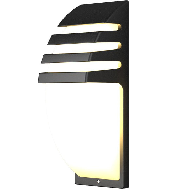 Simplicité Contemporaine Applique Murale Extérieure 1 Lumière en Fer Courbé ABS pour Jardin 