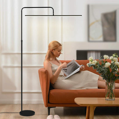 Modern Minimalist Linear Iron LED Reading Light Standing Floor Lamp For Living Room