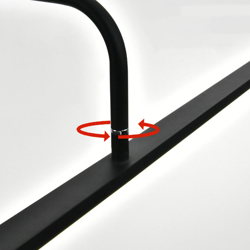 Modern Minimalist Linear Iron LED Reading Light Standing Floor Lamp For Living Room