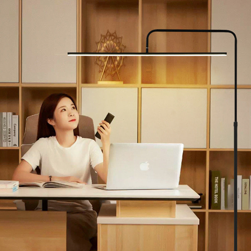 Modern Minimalist Linear Iron LED Reading Light Standing Floor Lamp For Living Room