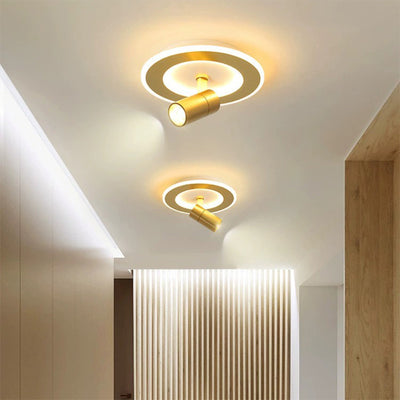 Plafonnier LED carré en fer moderne de luxe avec projecteur en acrylique pour chambre à coucher 